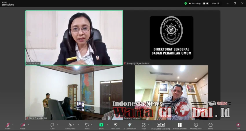 Uji Kelayakan dan Kepatutan Calon Pimpinan Pengadilan Negeri Klas IB Digelar Online oleh Ditjen Badilum dan Diikuti 36 Peserta
