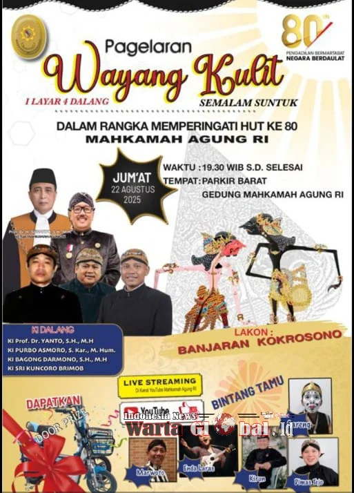 Mahkamah Agung Gelar Pertunjukan Wayang Kulit Rayakan HUT ke-80