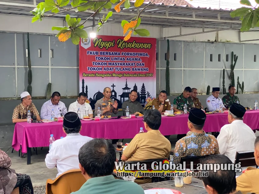 Ngopi kerukunan,Kapolres tulang bawang bersama FKUB ajak forkopimda dan tokoh masyarakat 