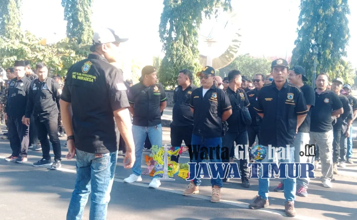 Ormas Lindu Aji Ikuti Apel Siaga di Alun-Alun Kajen Pekalongan