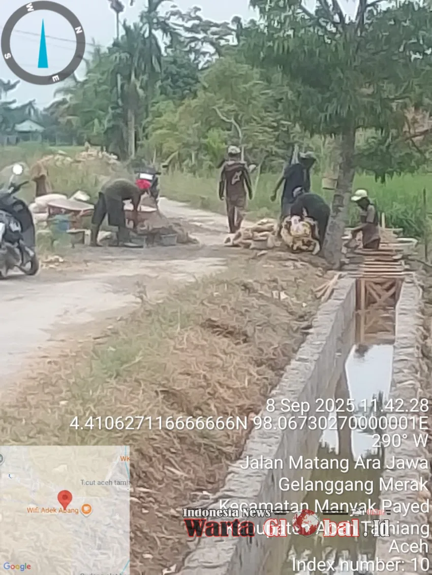Diduga Proyek Irigasi P3A di Matang Ara Jawa Diduga Langgar SOP, 
