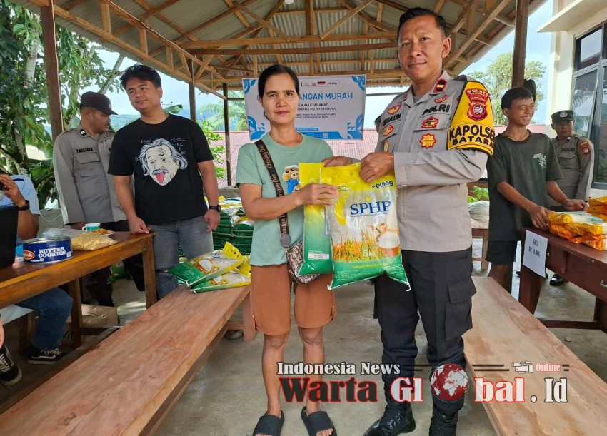 Polri Hadir di Tengah Masyarakat: Beras Premium Murah Jadi Rebutan di Batang Tarang