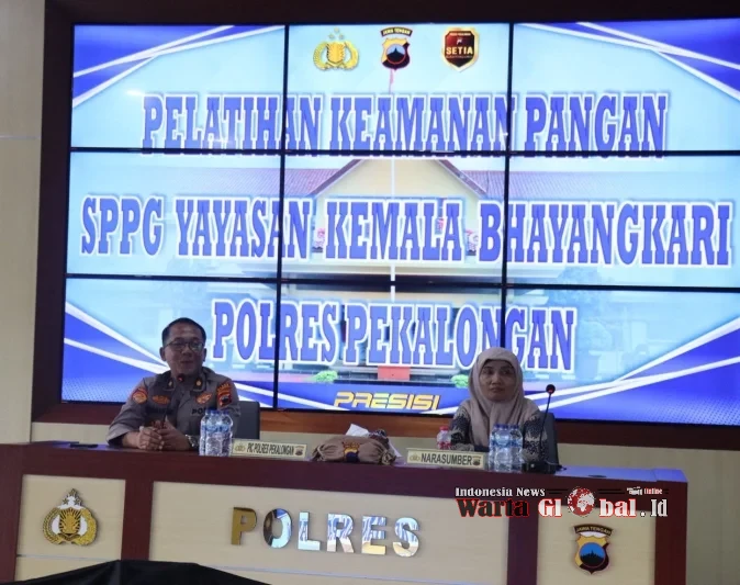 Polres Pekalongan Gelar Pelatihan Keamanan Pangan, Puluhan Relawan SPPG Ikuti Materi dari Dinkes