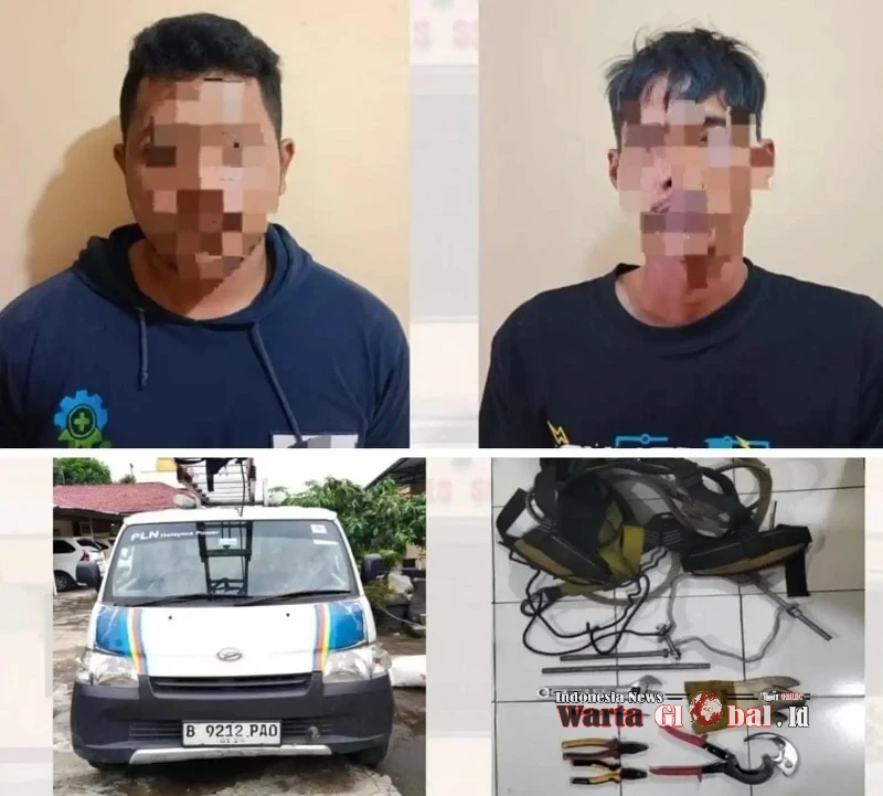 Polres Sragen Berhasil Bongkar Sindikat Pencuri Kabel PLN, Dua Teknisi Diamankan berikut BB