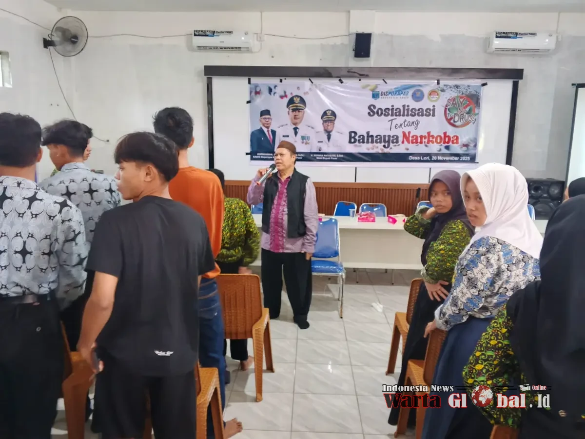 Kolaborasi DISPORAPAR PASER, Bersama BNK .& GEPENTA, SOSIALISASIKAN  Bahaya Narkoba "SAY NO TO DRUGS" Kepada Pelajar, Pemuda Karang Taruna ,serta Masyarakat  di dua Desa .