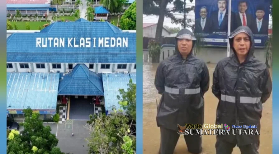 Aktivitas Rutan Kelas 1 Medan Normal Setelah Banjir, Layanan Kunjungan Ditunda Sementara
