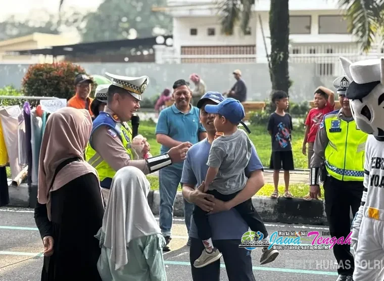 Satlantas Polres Boyolali Hadirkan Art Policing Meriahkan CFD Gaungkan Pesan Keselamatan Lewat Seni