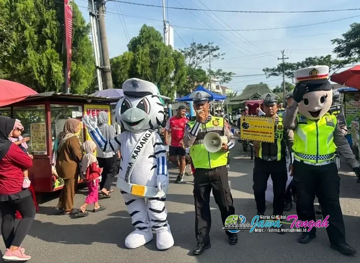 Polres Karanganyar Gencarkan Edukasi Keselamatan di CFD Lewat Operasi Zebra Candi 2025