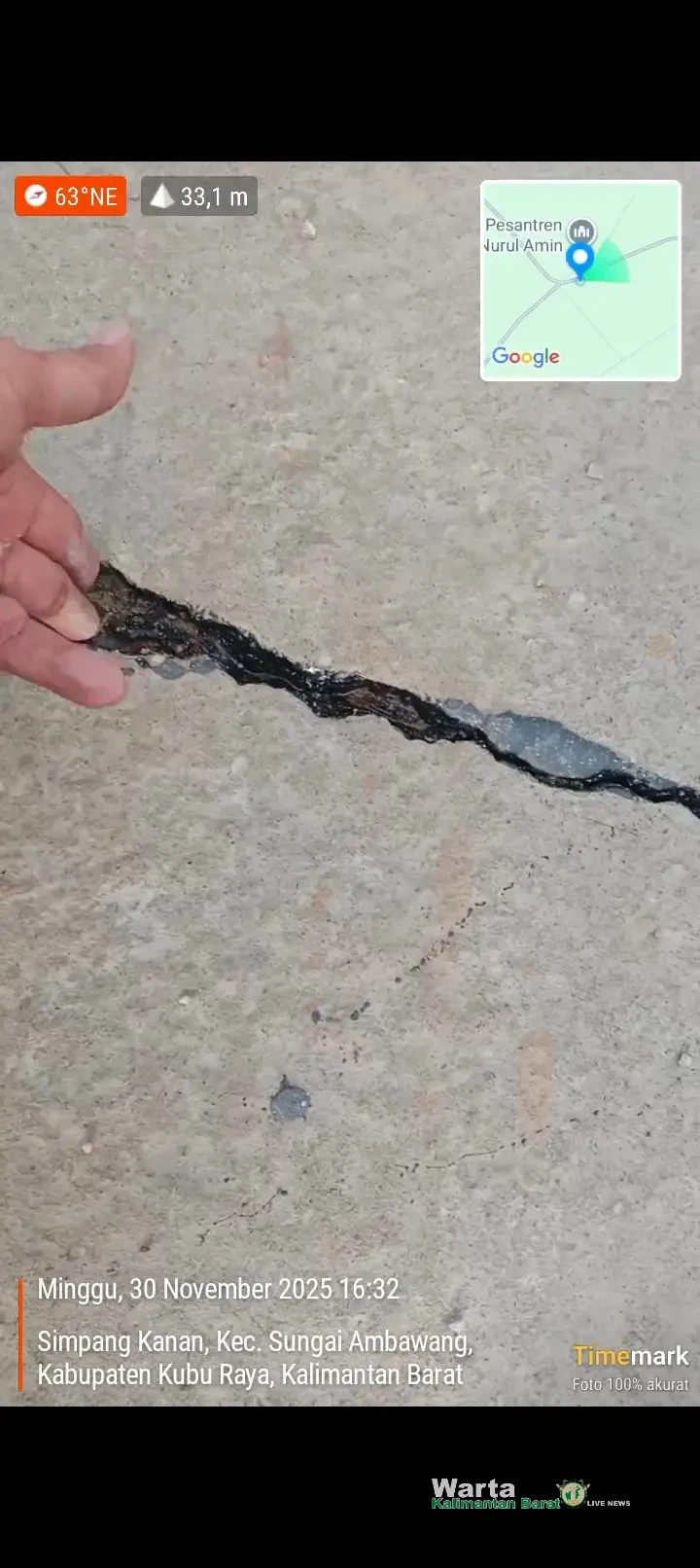 Baru Rampung, Jalan Desa Durian–Pasak Sudah Retak: Proyek Rp 4,8 Miliar Dipertanyakan Warga