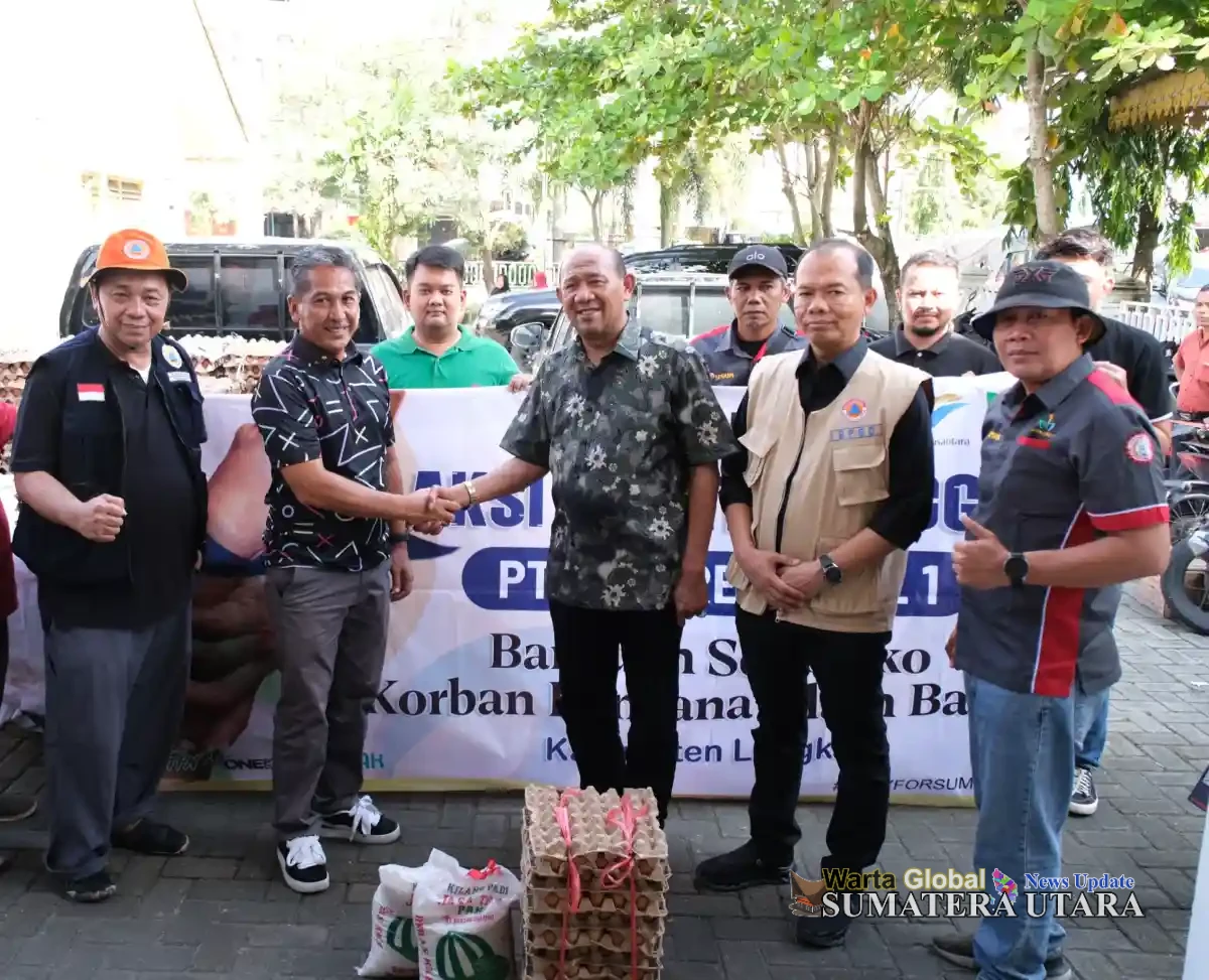 Bupati Langkat Terima Bantuan Sembako dari PTPN I Regional 1 untuk Korban Banjir di Langkat