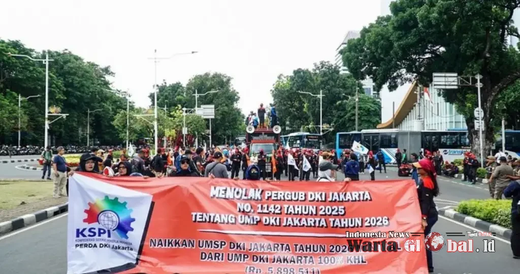 Tolak UMP DKI 2026 Rp5,7 Juta, KSPI Gelar Aksi Terbatas dan Ancam Gugatan PTUN, Gelombang Buruh Besar Disiapkan ke Istana.