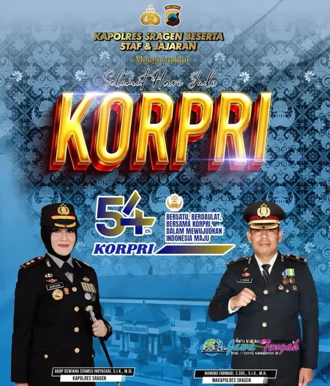 Kapolres Sragen Sampaikan Apresiasi kepada ASN pada HUT ke-54 Korpri