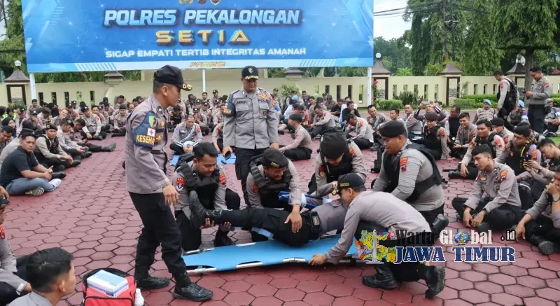 Siap Hadapi Bencana dan Gawat Darurat, Anggota Siaga Bhayangkara Polres Pekalongan Ikuti Pelatihan Medis Intensif
