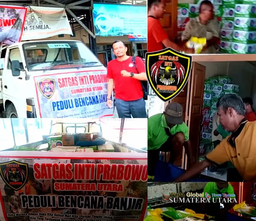 Satgas Inti Prabowo Sumut Berikan Bantuan Kemanusiaan bagi Warga Terdampak Banjir di Tanjung Pura