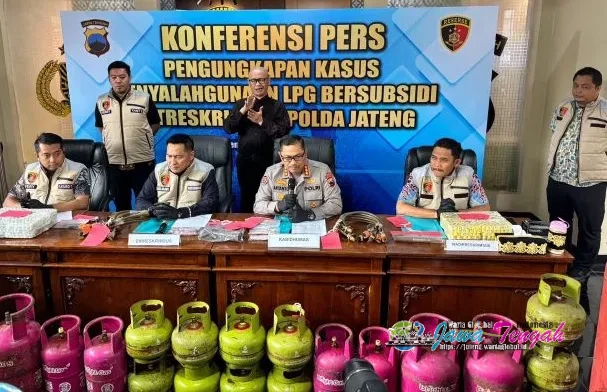 Bongkar Kasus Penyalahgunaan LPG Subsidi, Polda Jateng Amankan 4 Tersangka dan Sita Ribuan Tabung Gas