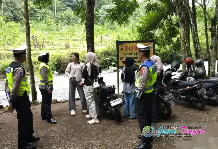 Operasi Lilin Berakhir, Polres Pekalongan Tetap Siaga Jaga Lokasi Wisata