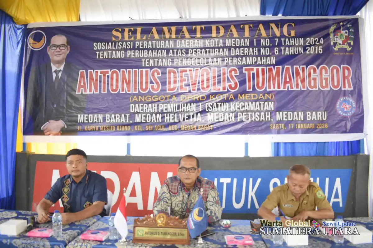 Antonius Tumanggor Dorong 1 Becak Sampah Tiap Lingkungan, Warga Sei Agul Antusias dan Siap Bayar Retribusi