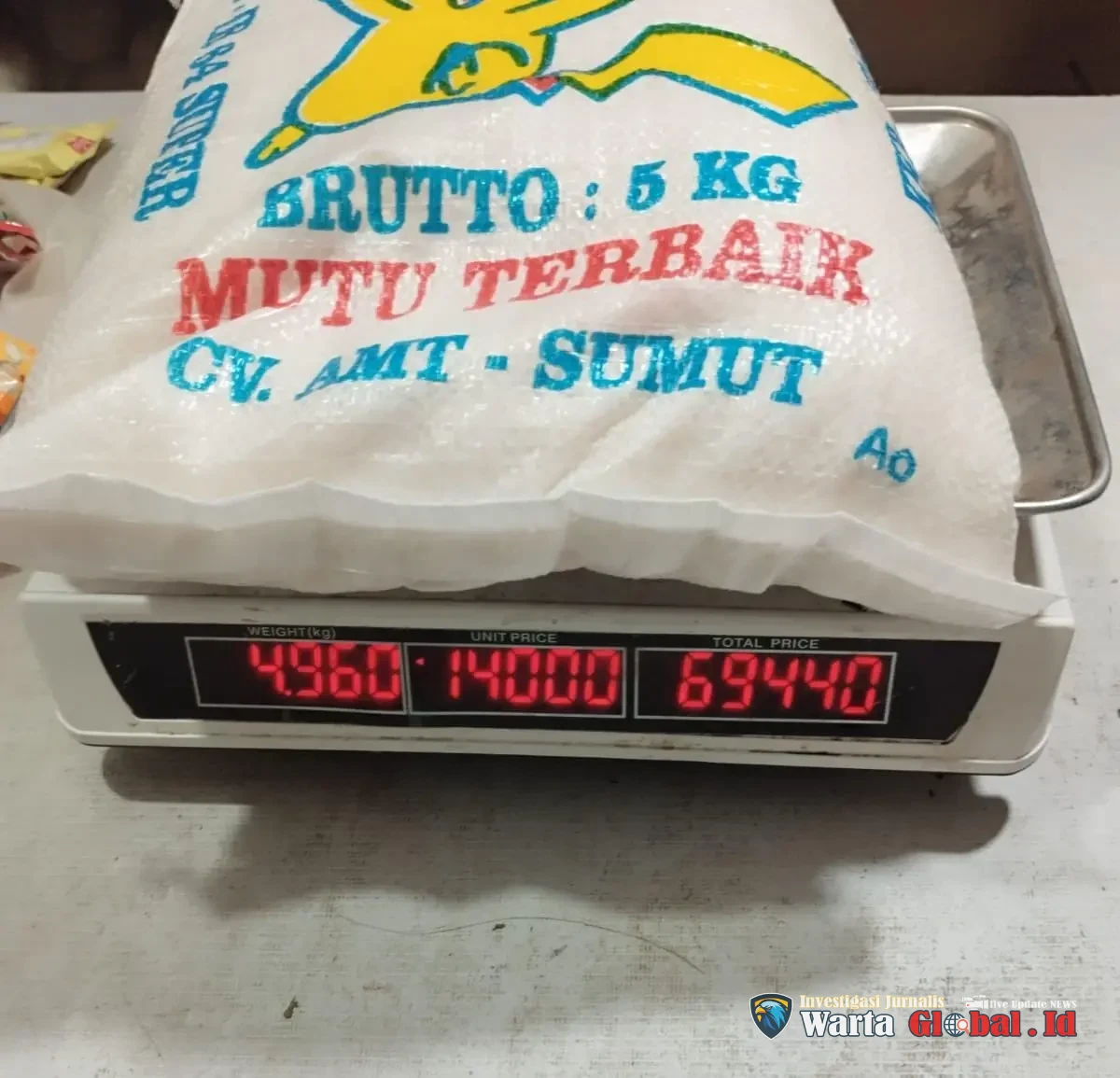 Label 5 Kg Dipertanyakan, Berat Bruto Beras Kemasan di Binjai Tak Sesuai Hasil Timbang