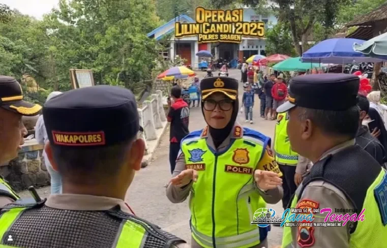 Kapolres Sragen Pantau Langsung Keamanan Obyek Wisata saat Libur Tahun Baru
