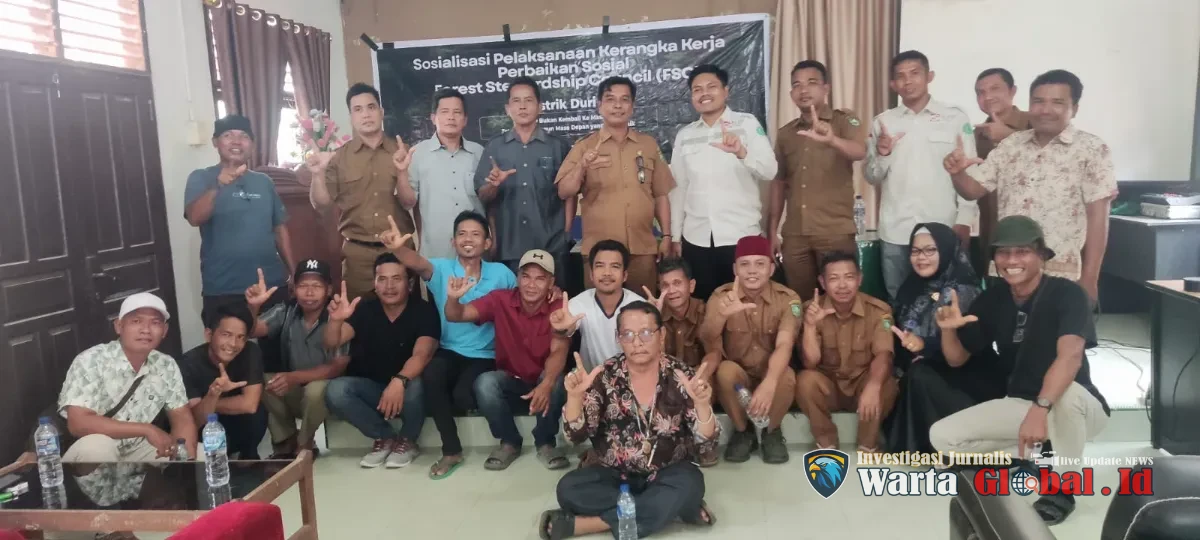 Pemerintah Desa Tasik Serai Bersama PT.Arara Abadi Adakan Sosialisasi Pelaksanaan Kerangka Kerja Perbaikan Sosial,Forest Stewardship Council(FSC).