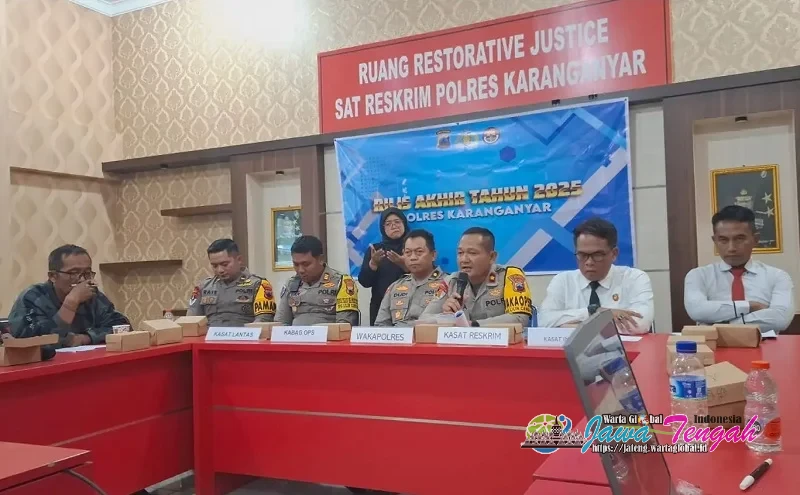 Tahun 2025 Kasus Kriminalitas Menurun di Polres Karanganyar, Lakalantas Justru Naik