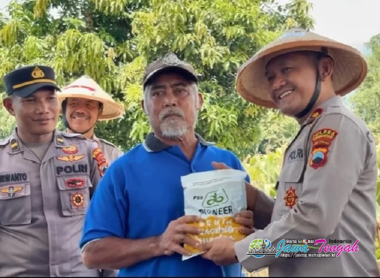 Panen Jagung Serentak, Wakapolres Karanganyar: Polri Perkuat Ketahanan Pangan Nasional
