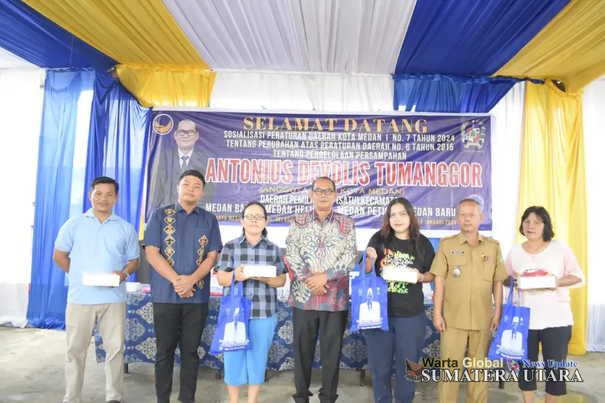 Sosper Perdana di Awal 2026, Antonius Tumanggor Dorong 1 Becak Sampah Tiap Lingkungan, Warga Sei Agul Antusias dan Siap Bayar Retribusi