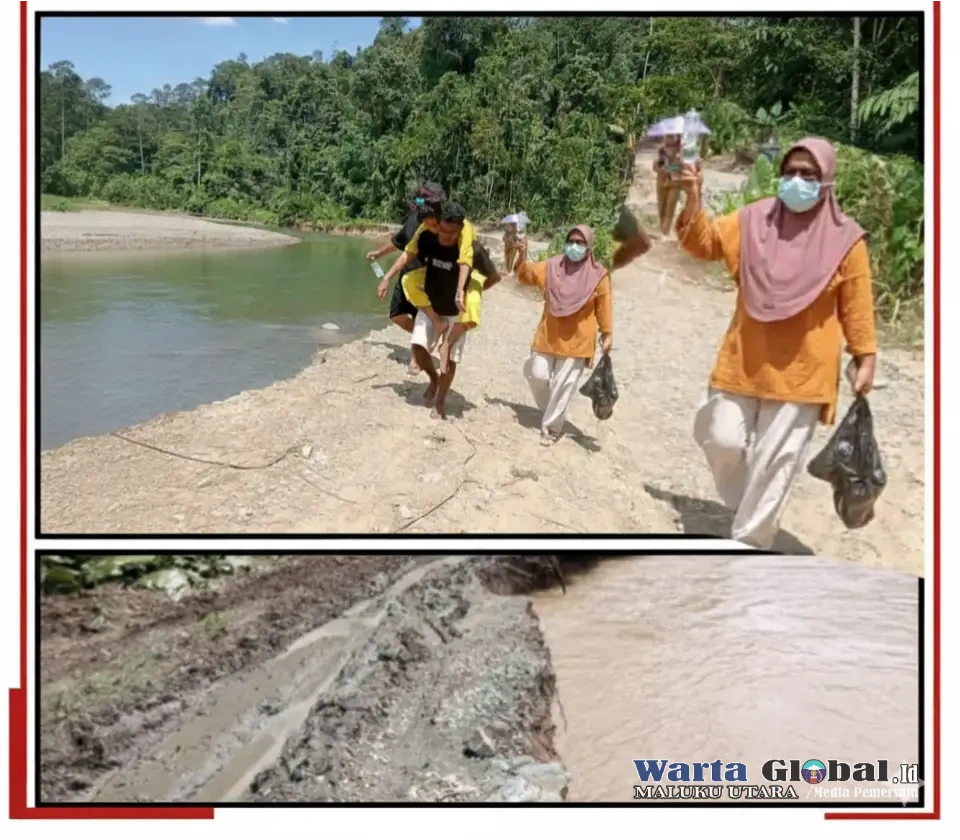 Jalan Lintas Provinsi Hancur, Keselamatan Warga Halmahera Selatan Terabaikan.