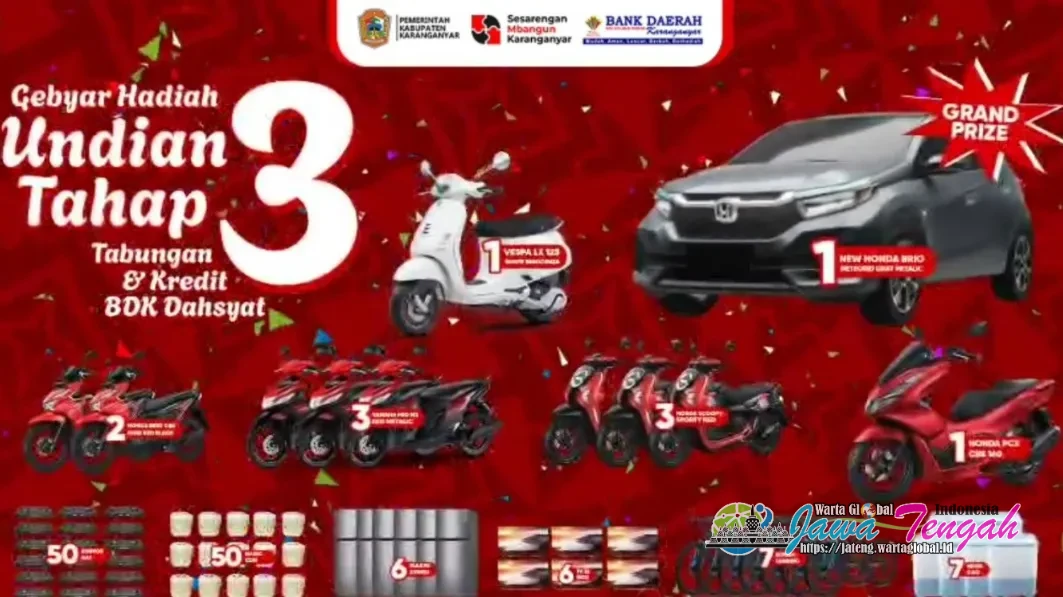 PT. BPR BDK Gelar Gebyar Undian Tahap 3 di Alun-Alun Karanganyar dengan Hadian Utama 1 Unit Mobil Brio