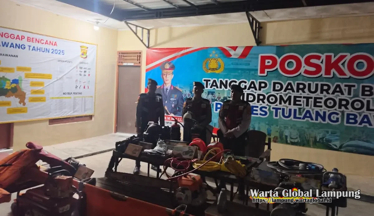 Sat samapta polres tulang bawang siaga penuh, posko tanggap bencana,