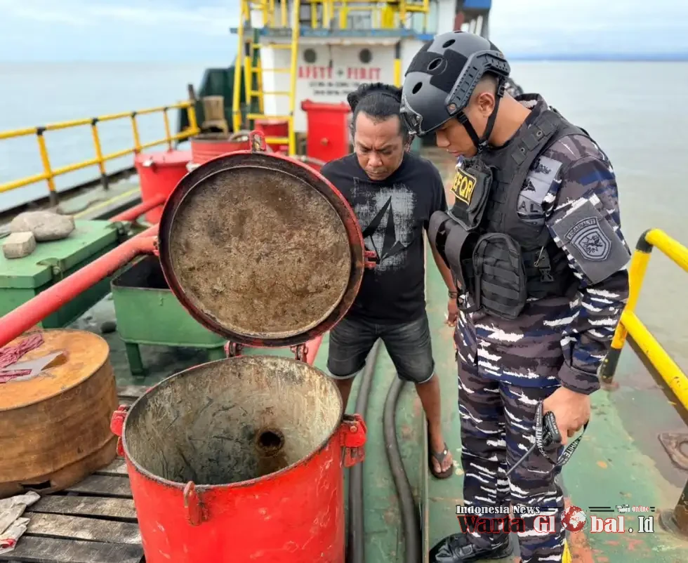 Tegas!! TNI AL Gagalkan Aksi Diduga Distribusi BBM Ilegal di Perairan Makassar