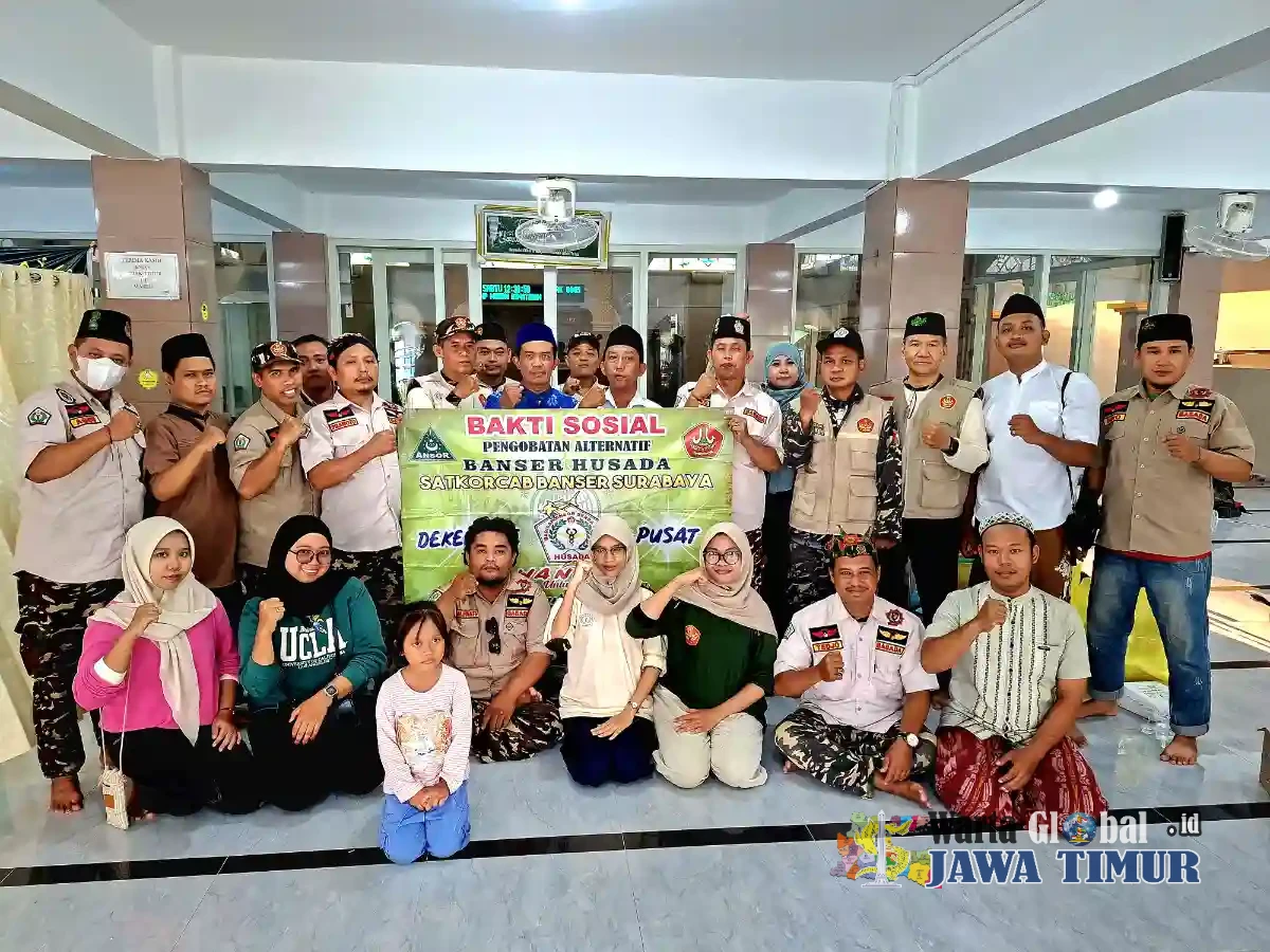 Menyambut Datangnya Bulan Suci Ramadhan 1447 H / 2026 Banser Husada Surabaya Menggelar Bakti Sosial Di Masjid Miftahul Ittihad
