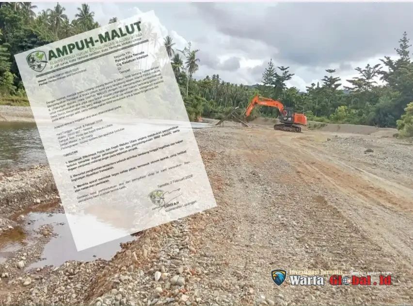 AMPUH Malut Gelar Aksi, Desak Usut Dugaan Pelanggaran Tambang Galian C di Desa Buton