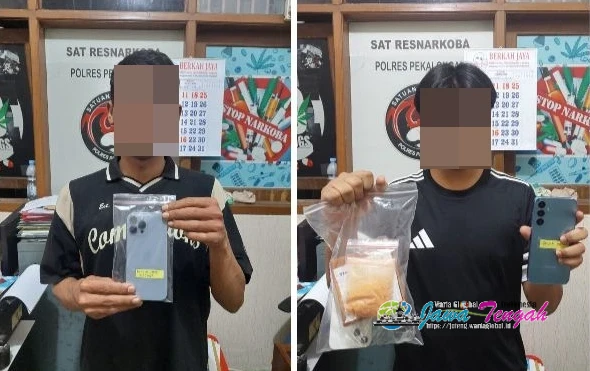 Polres Pekalongan Tangkap Dua Pengedar Narkotika dan Sita Puluhan Gram Bibit Tembakau Sintetis