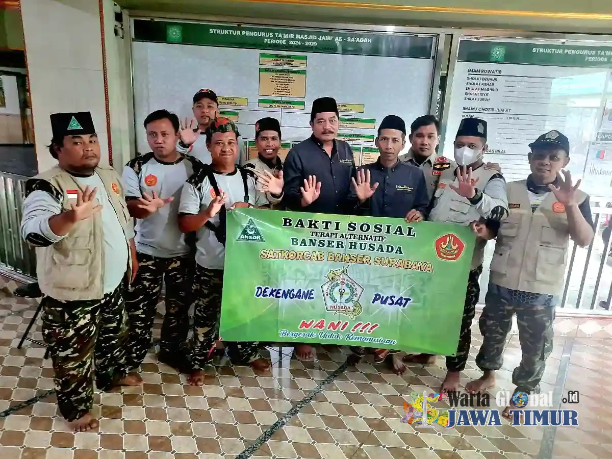 Banser Husada Satkorcab Surabaya Gelar Bakti Sosial Di Masjid As Sa'adah Keputih Surabaya