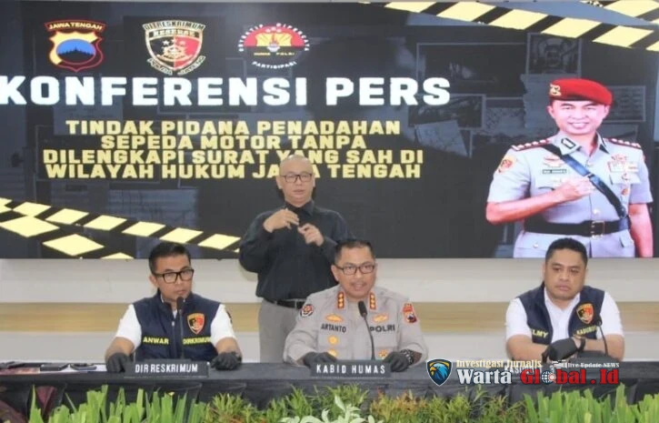 Polda Jateng Bongkar Sindikat Penadah Motor Kreditan Lintas Provinsi, Sita 87 Motor Baru Kerugian Capai Rp 1 Miliar