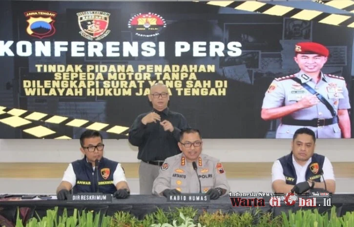 Polda Jateng Bongkar Sindikat Penadah Motor Kreditan Lintas Provinsi, Sita 87 Motor Baru Kerugian Capai Rp 1 Miliar