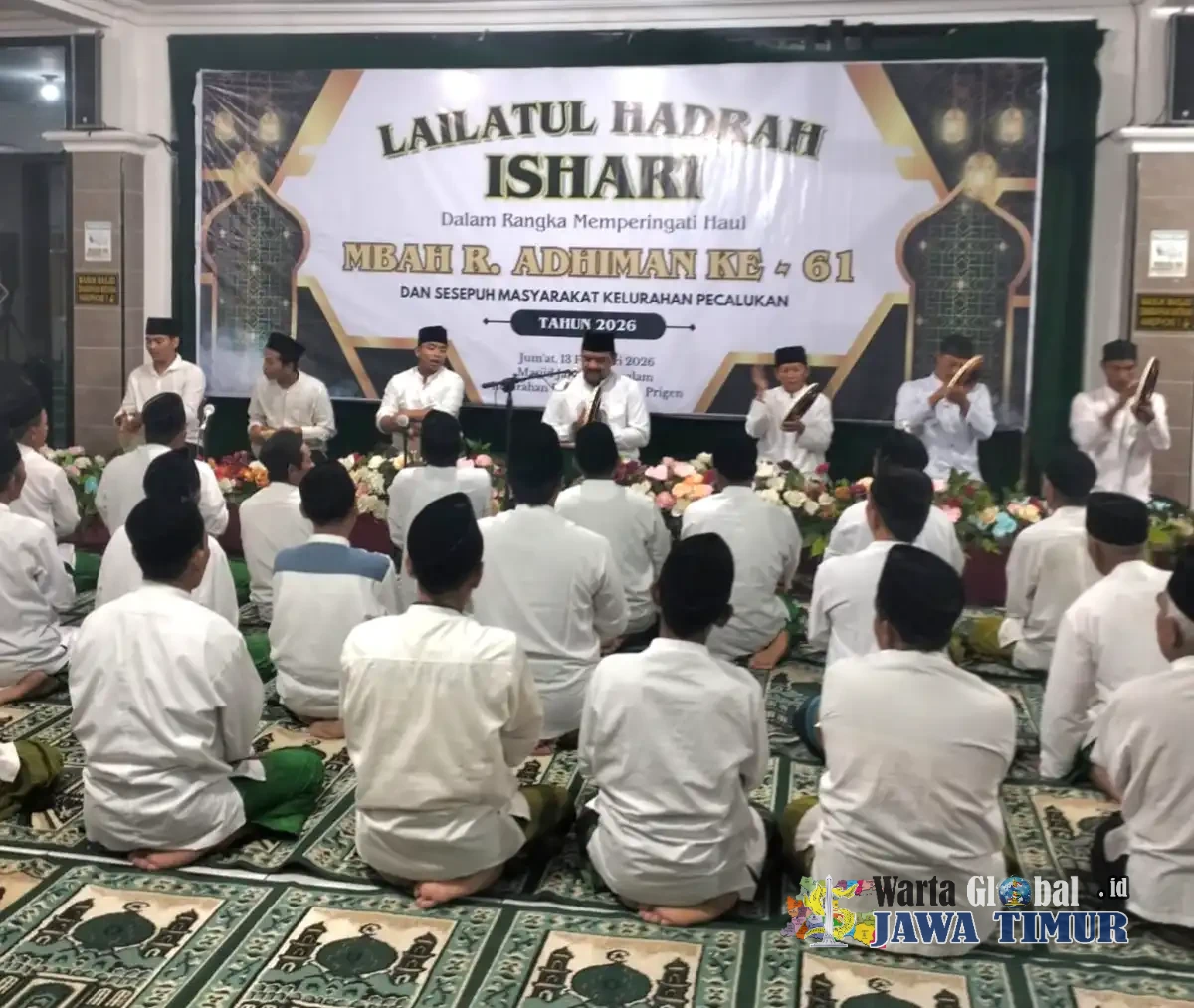 Memperinggati Haul Mbah Adhiman Pecalukan Ke 61 Masjid Jami' Darussalam Menggelar Lailatul Hadrah ISHARI