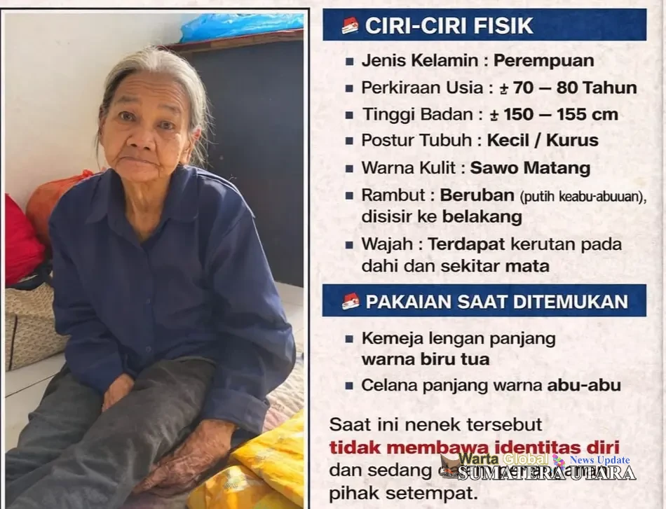 Nenek Tanpa Identitas Ditemukan di Simalungun, Polsek Tanah Jawa Imbau Warga Bantu Temukan Keluarga