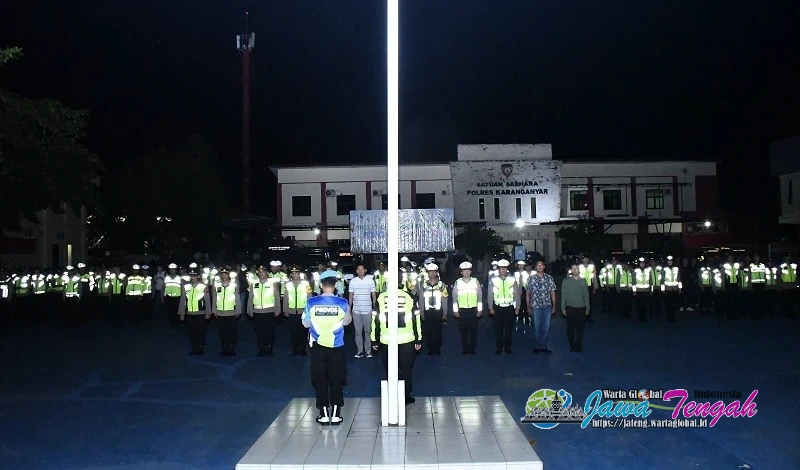 Polres Karanganyar Gelar Apel Siaga, Kerahkan 476 Personel Amankan Malam Takbir