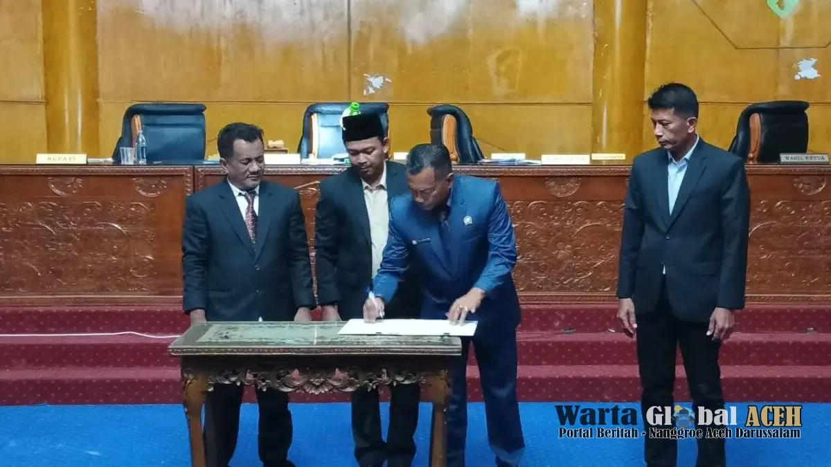 Qanun Tentang Anggaran Pendapatan dan Belanja Kabupaten Aceh Tamiang Tahun Anggaran 2026 yang telah disetujui oleh Pimpinan DPRK Aceh Tamiang