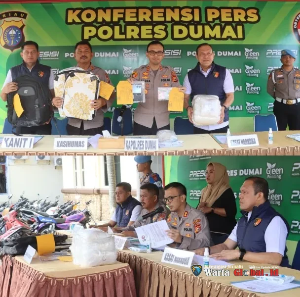 Polres Dumai Gagalkan Penyelundupan 10 Kilogram Sabu dari Malaysia, Kurir Asal Jawa Tengah Ditangkap.