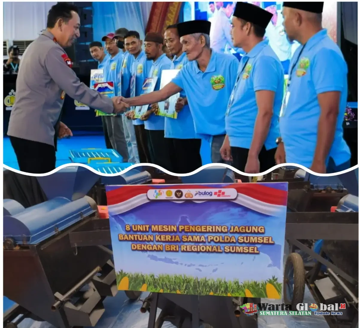 Kelompok Tani jagung di kabupaten ogan Ilir Ucapkan Terima Kasih kepada Kapolri atas Bantuan Alat Mesin Pertanian.!!!