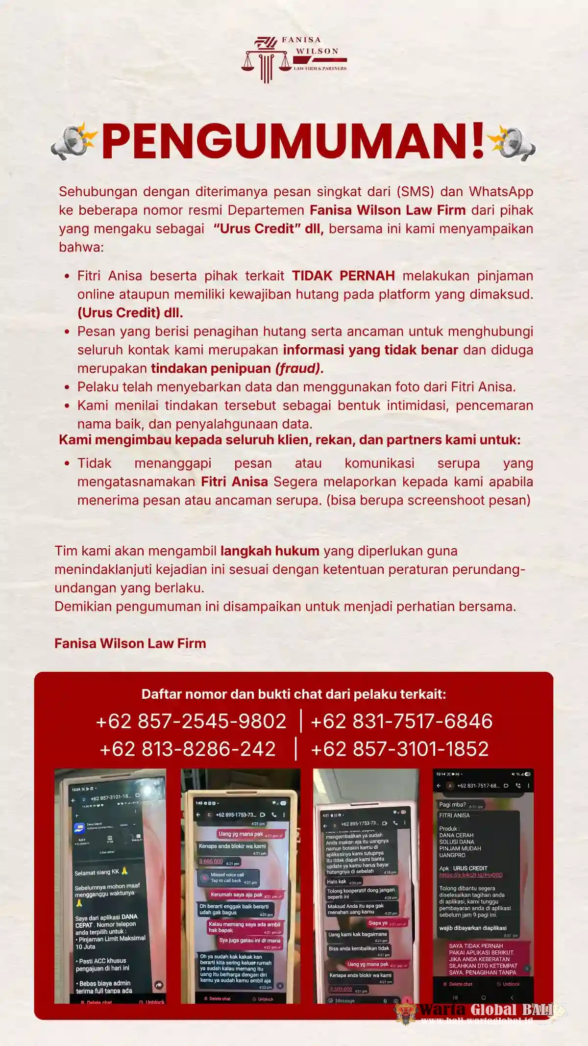 Waspada! Modus Baru “Urus Credit” Teror Kantor Hukum, Malah Dibalikkan Jadi Tersangka