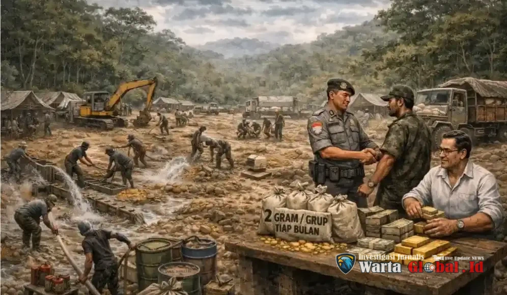 Jaringan Tambang Emas Ilegal di Raim Terkuak: 21 Kelompok Penambang Diduga Setor ke Oknum Polisi.
