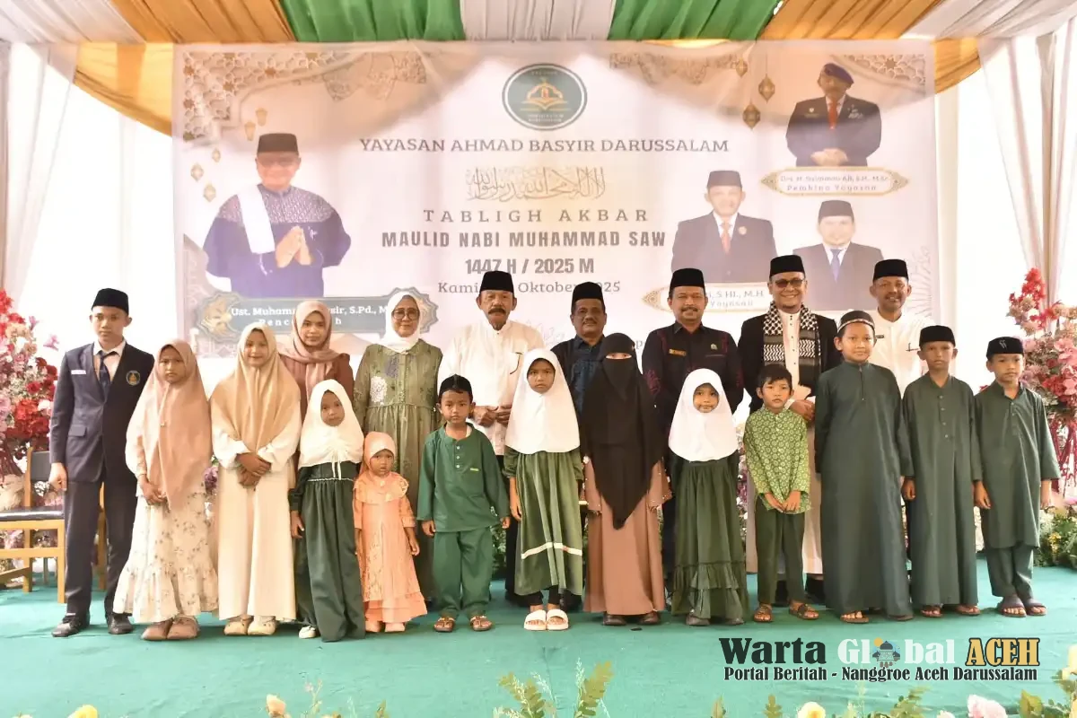 Wabup Ismail Hadiri Peringatan Maulid Nabi Muhammad SAW di Yayasan Ahmad Basyir Darussalam