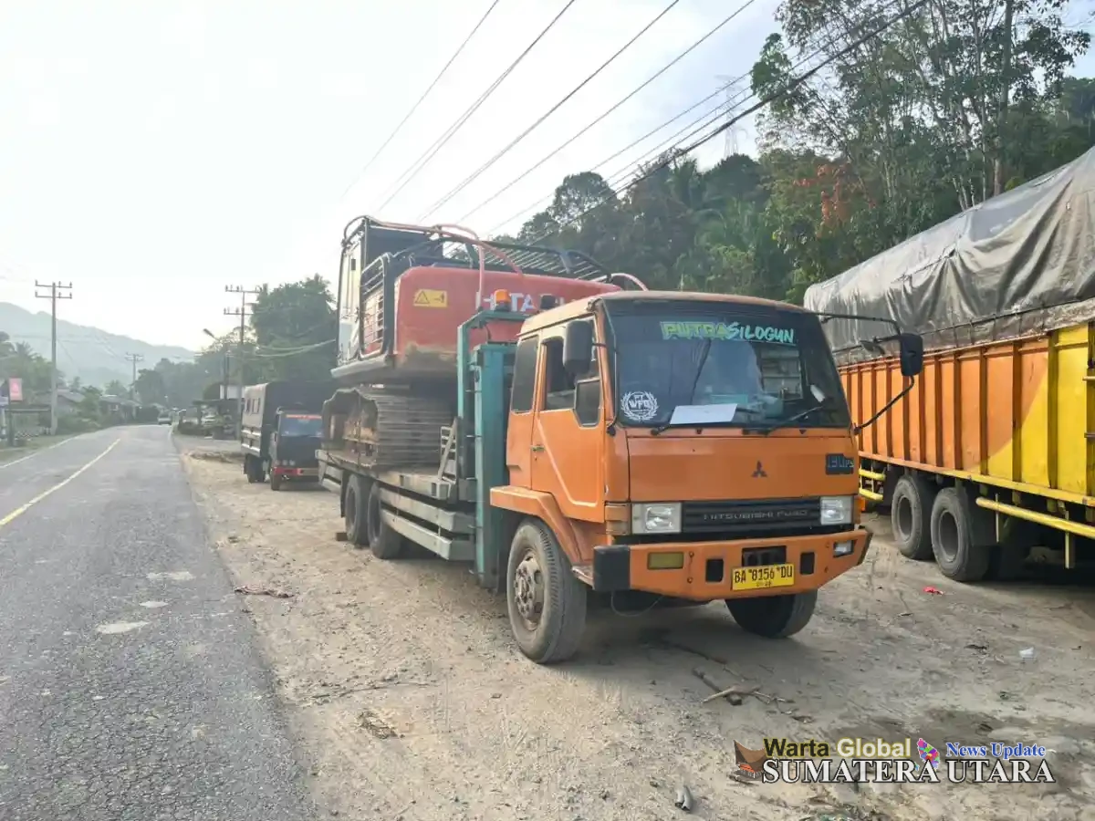 Polda Sumut Amankan Dua Ekskavator Diduga untuk Tambang Emas Ilegal di Mandailing Natal