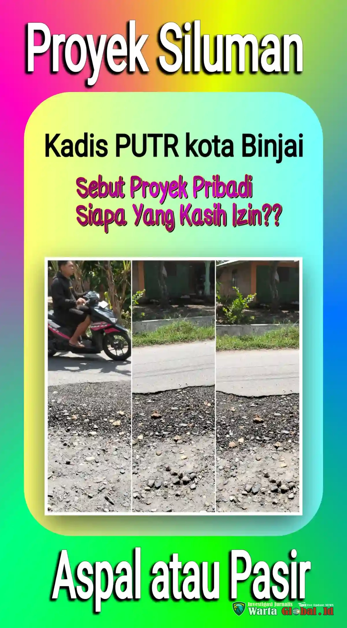 Aspal Baru 5 Hari Sudah Berserakan, “Proyek Siluman” di Kelurahan Cengkehturi Diduga Tanpa Tuan
