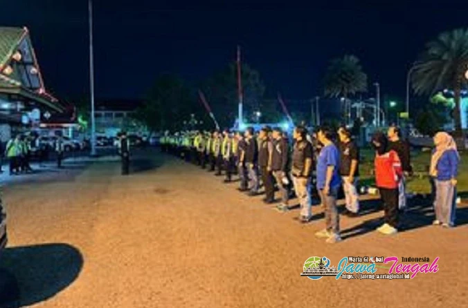 Polres Sragen Gelar Apel Siaga dan Patroli Skala Besar Amankan Malam Takbiran