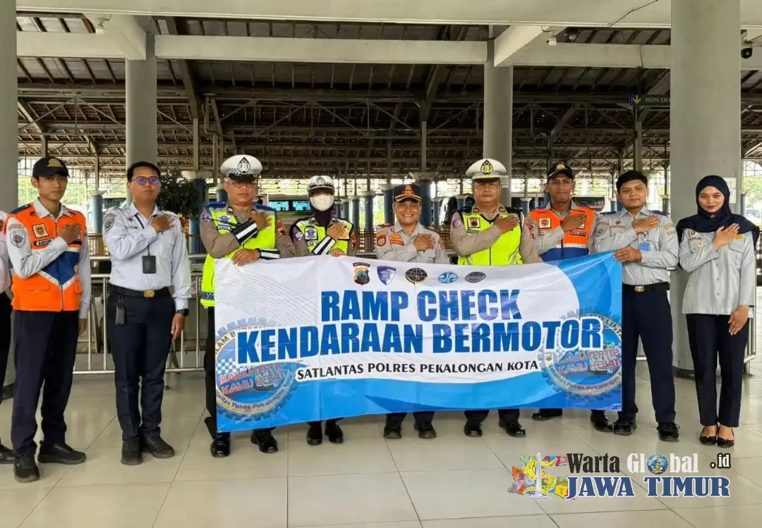 Jelang Mudik Lebaran 2026, Satlantas Cek Kelaikan Bus di Terminal Tipe A Kota Pekalongan